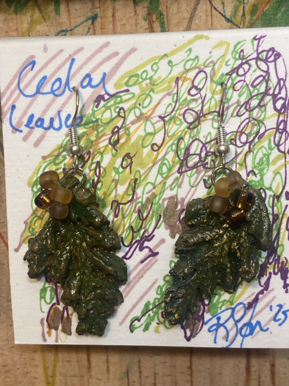 Cedar Leaf Earrings