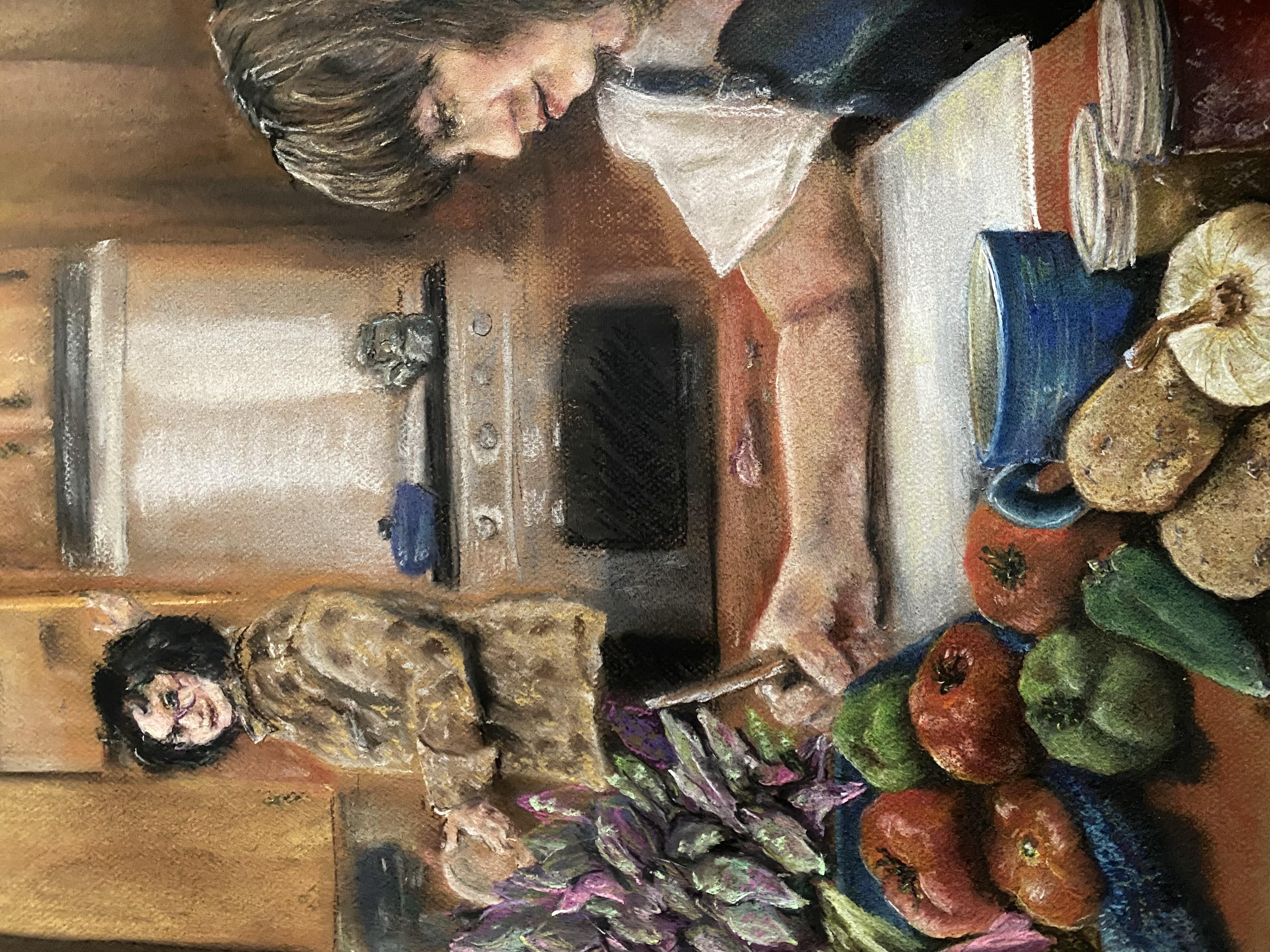 Wisconsin Breakfast pastel on paper